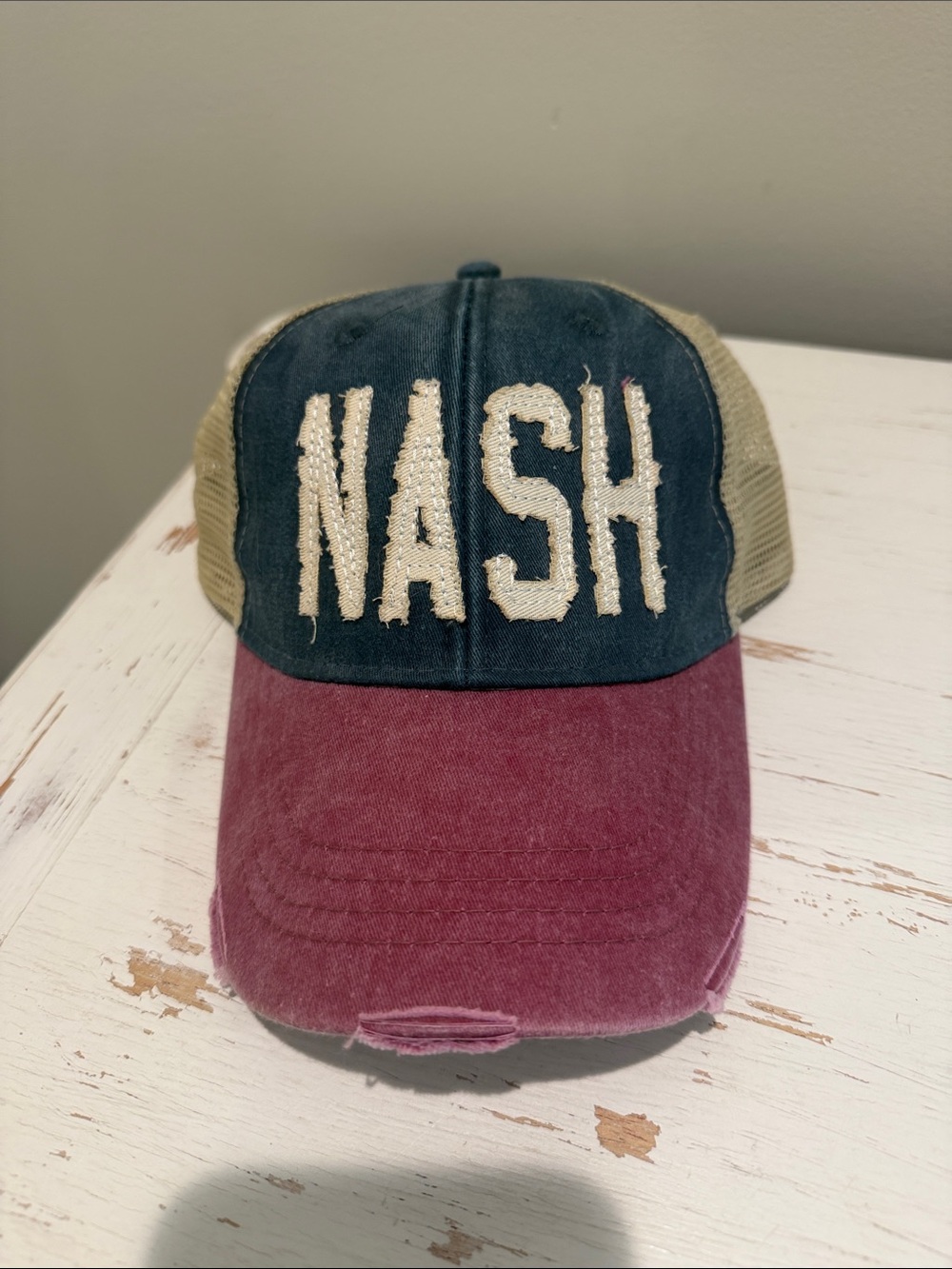 NASH Embroidered Trucker Hat - Navy, Burgundy, Khaki
